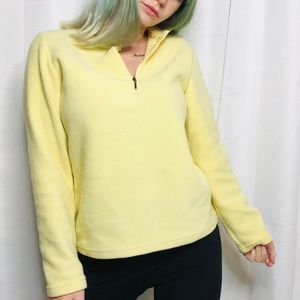 Soft warm fleece baby yellow sweatshirt jacket!